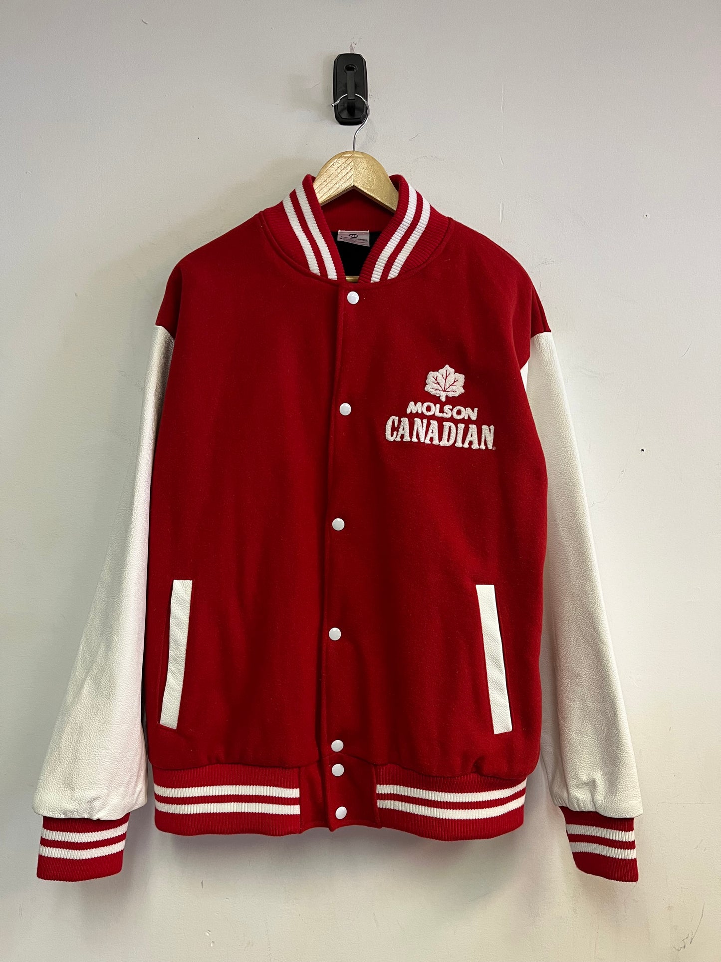 (L) Molson Canadian Leather Varsity Jacket