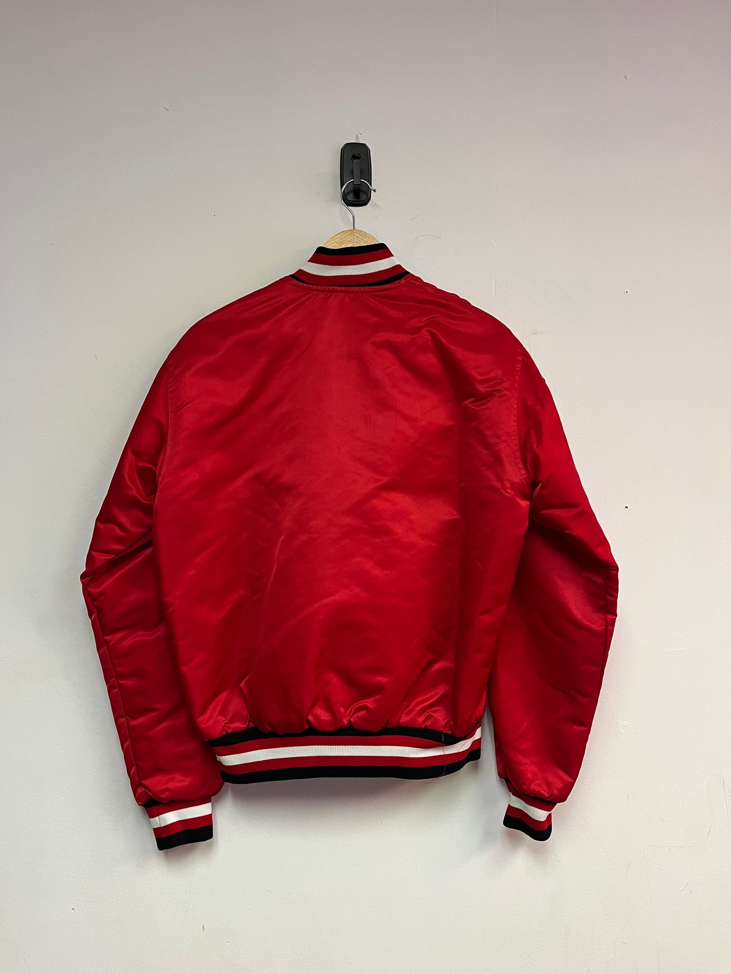 (M) 80’s Starter Chicago Black Hawks Satin Jacket