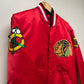 (M) 80’s Starter Chicago Blackhawks Satin Bomber