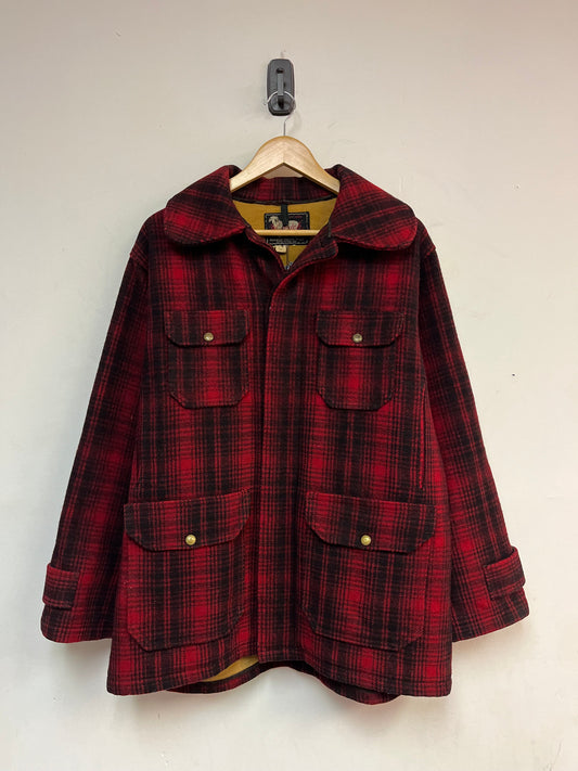 (L) 1950’s/60’s Woolrich Buffalo Plaid Mackinaw Wool Coat