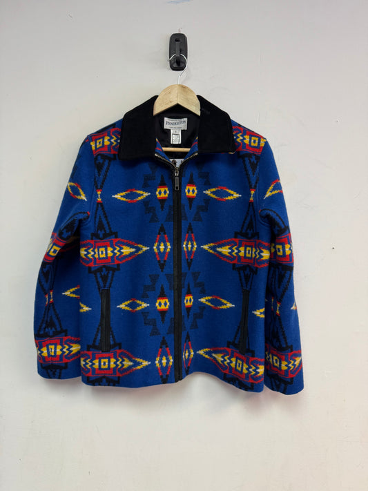(S) Pendleton Aztec Wool/Leather Jacket
